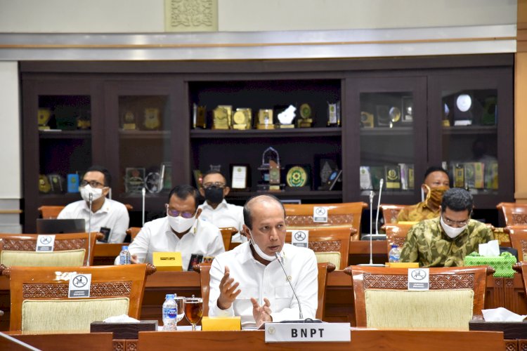 Rapat Dengar Pendapat dengan Komisi III DPR RI, BNPT Bahas Rancangan Anggaran Tahun 2021