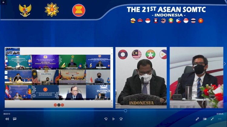 Hadiri SOMTC, Deputi Kerjasama Internasional BNPT Bahas Tiga Isu Penting Kerjasama Negara ASEAN Selama Pandemi