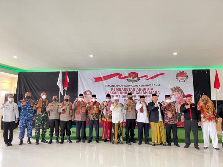 Hadiri Pemantapan Wawasan Kebangsaan & Pembaretan Anggota Laskar Khusus Gajah Mada Patriot Garda Nusantara  Jawa Timur, BNPT : Kami Dukung Kegiatan PGN untuk Turut Menjaga NKRI