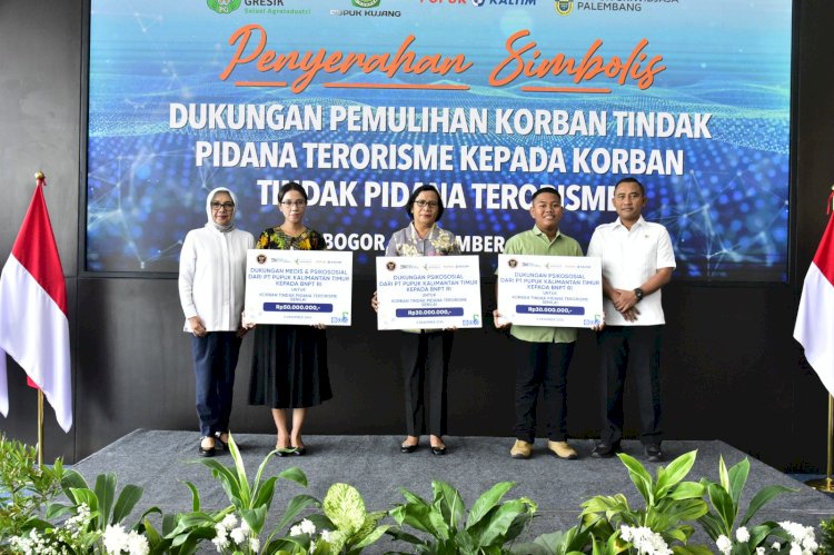 BNPT Berkolaborasi dengan PT Pupuk Indonesia Berikan Bantuan Senilai 900 Juta Rupiah Bagi Penyintas Terorisme